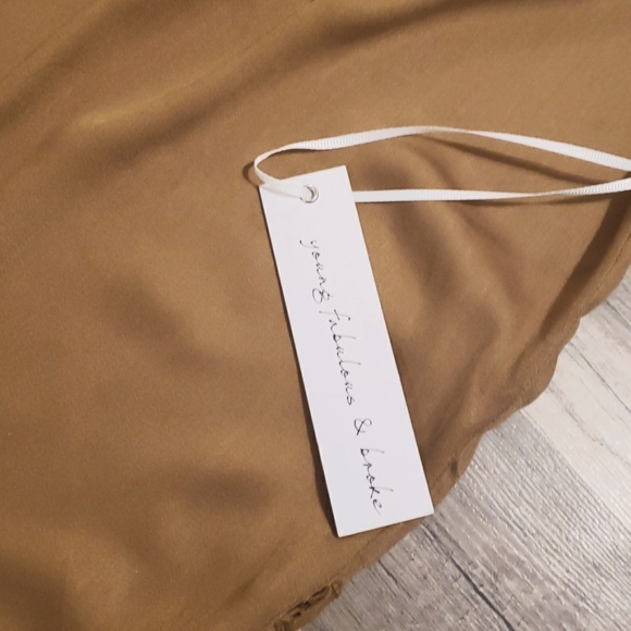 YOUNG FABULOUS AND BROKE NWT COPPER TUNIC SHIRT DRESS SZ MEDIUM - Picture 6 of 12